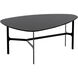 Kiernan 39.5 X 28 inch Black / Matte Black Side Table
